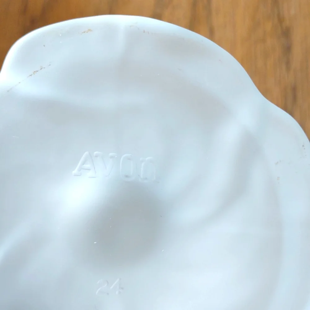 Avon Frosted Flower Pedestal Sherbet Glass Dish Cup